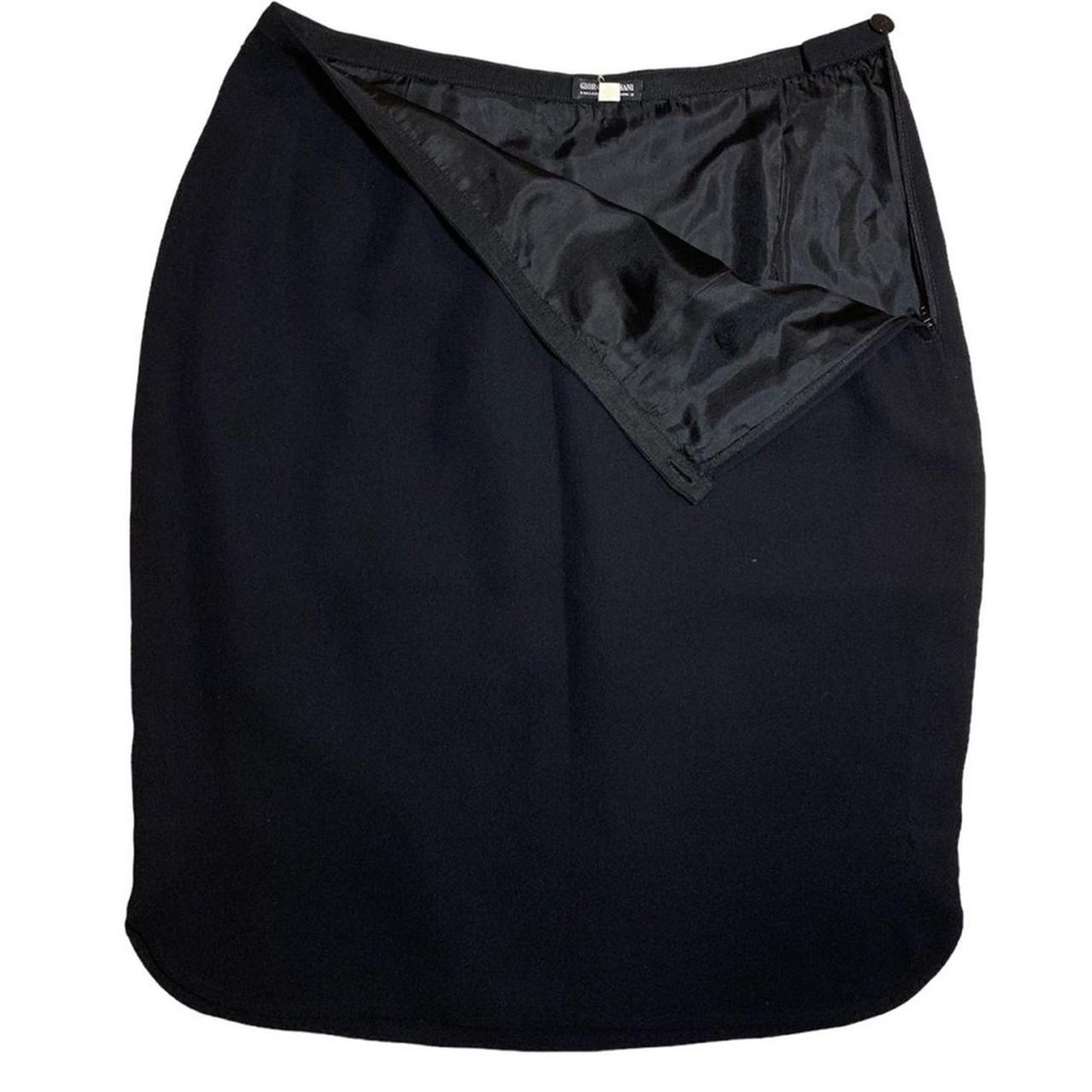Giorgio Armani Black Mini/Pencil/Suit Skirt Size 46 MSRP: 1200